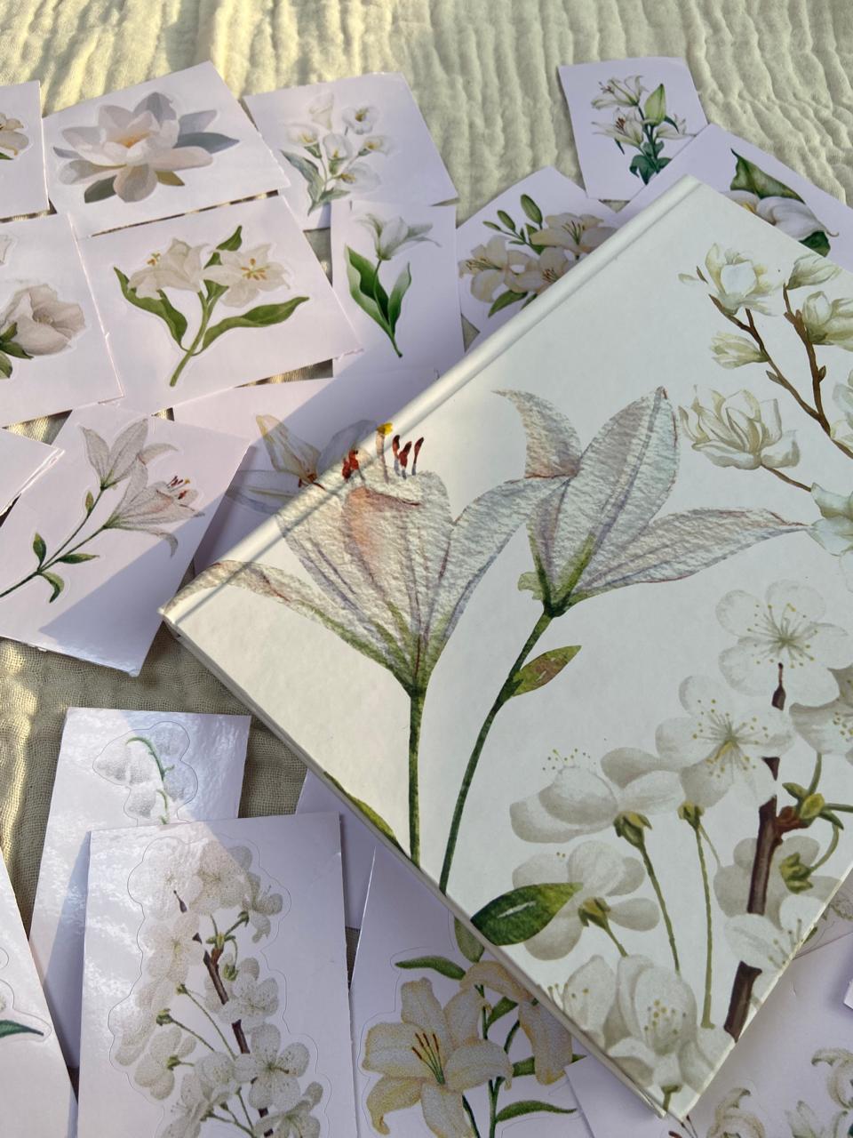White Lilies Stickers