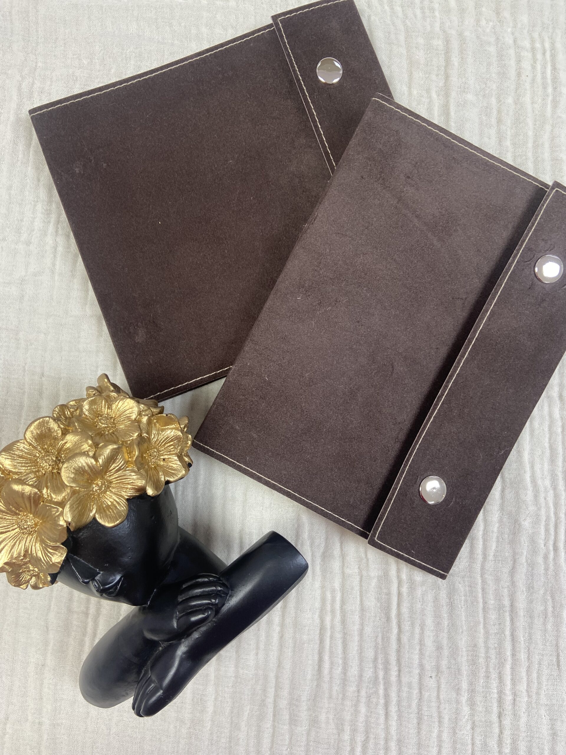Vintage Suede Journal – buttons